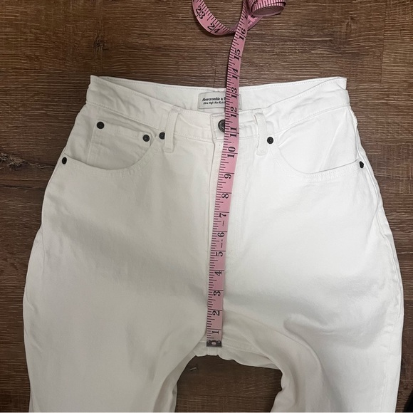 Abercrombie & Fitch Jeans Curve Love White Ultra High Rise Kick Flare 4 / 27 - Picture 10 of 11
